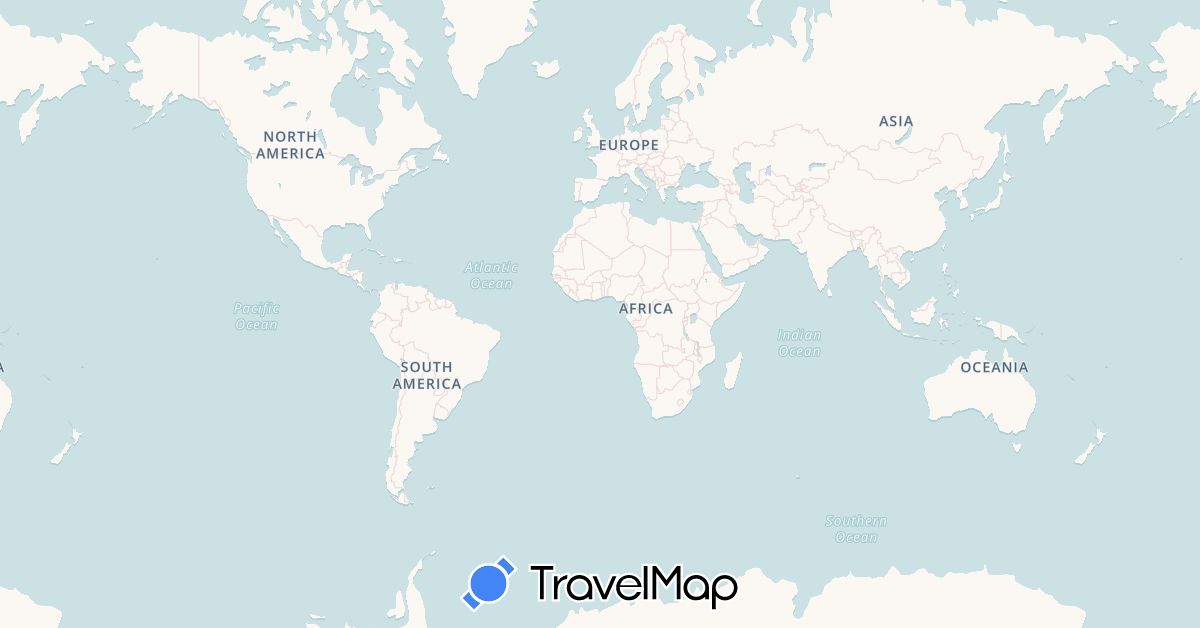 TravelMap itinerary: driving, cycling, hiking in Canada, Sweden, United States (Europe, North America)